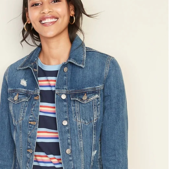 destroyed jean jacket womens